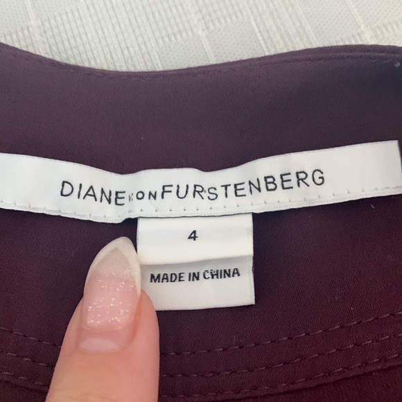 Diane Von Furstenberg Daren dress in Plum - Picture 6 of 10